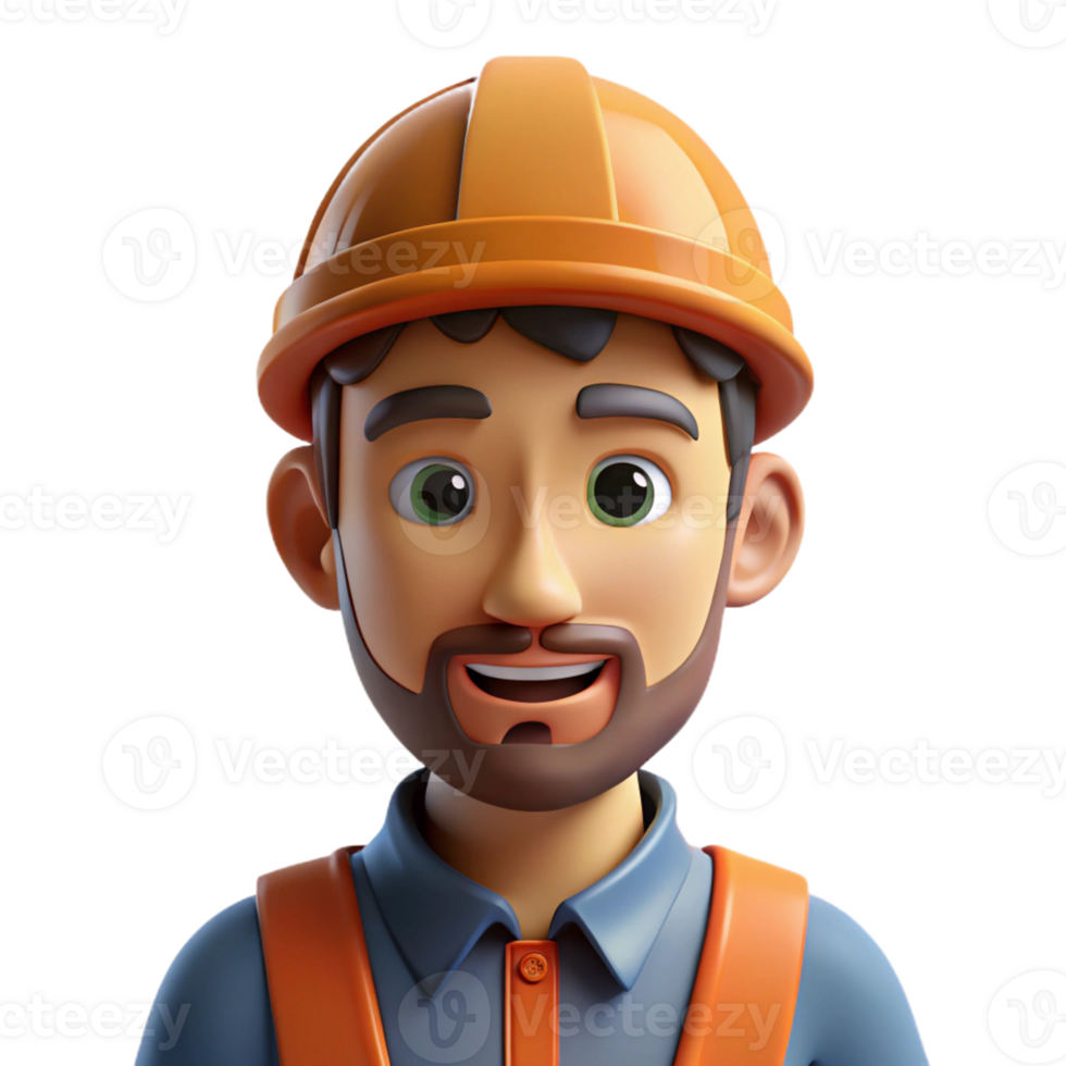 exemplary rustic Portrait of a skilled engineer, with Transparent Background masterfully captured png