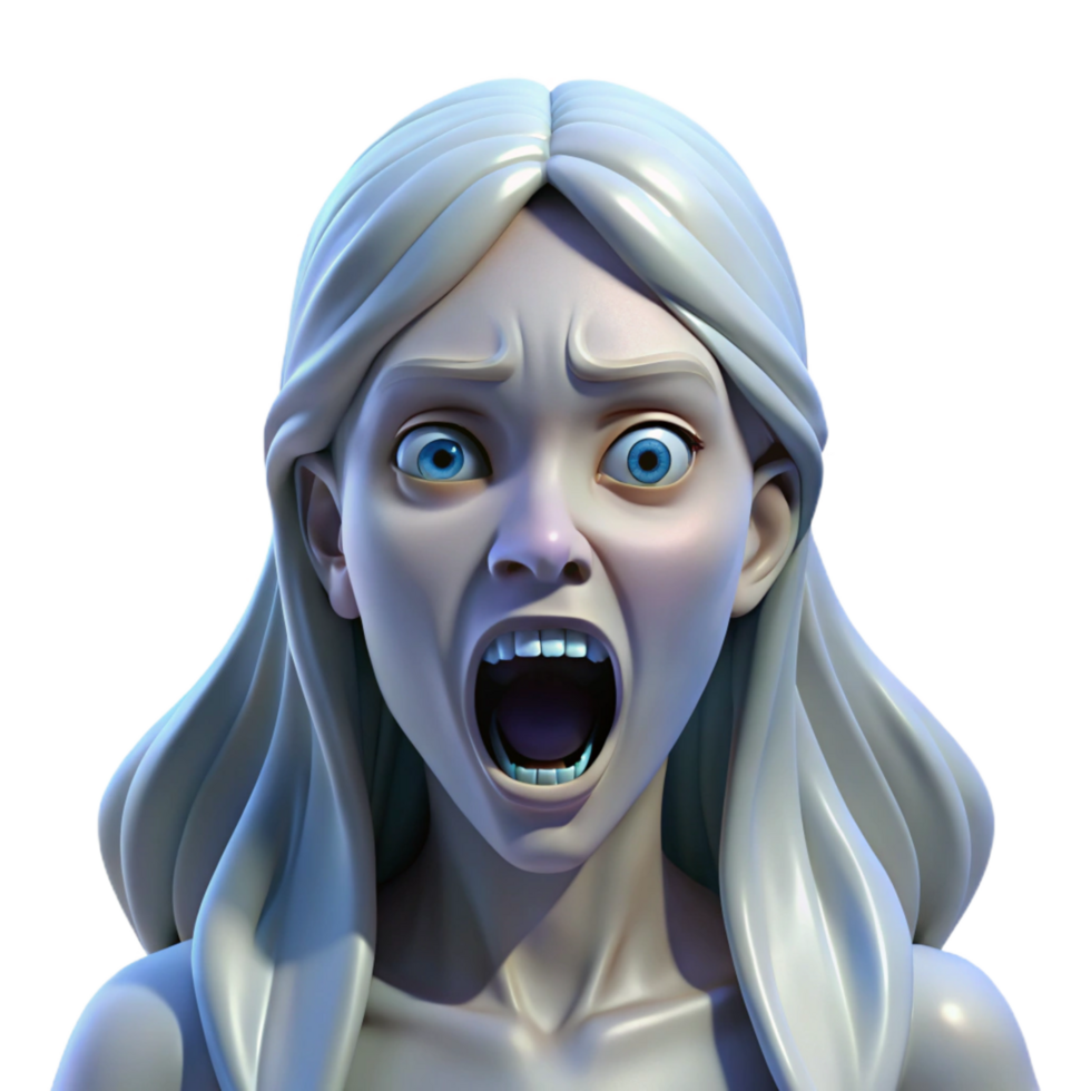 serene vintage A Terrifying Banshee Wailing in the authentic png