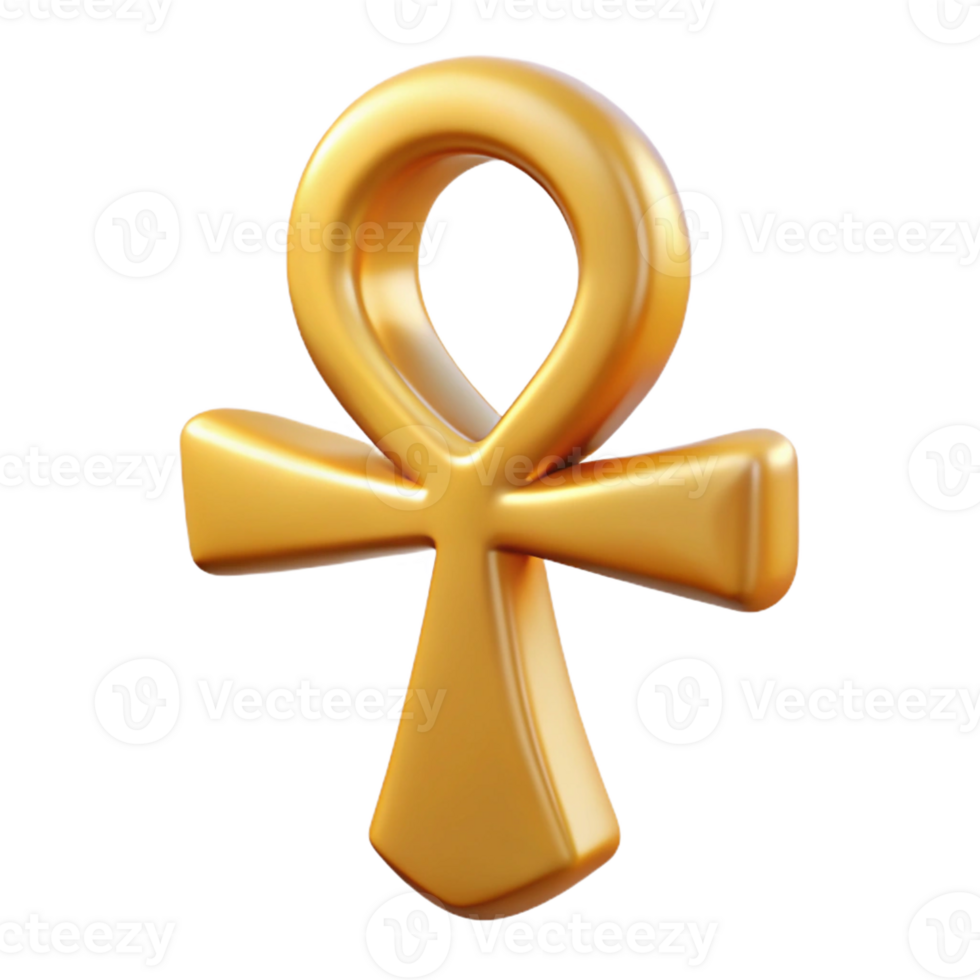 elegant tranquil classic Ankh, Egyptian symbol of life with Transparent Background elite png