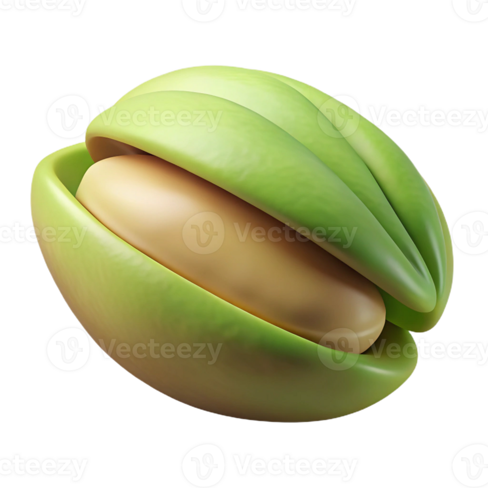 elegant standout Professional render ultra-detailed isolated cutout of a single pistachio, shelled, with Transparent Background png