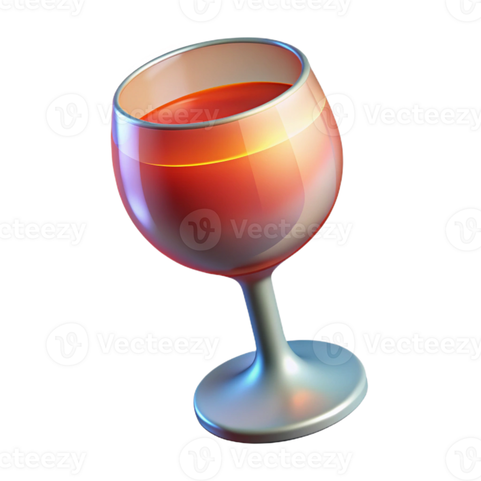 beautiful nostalgic baroque Photorealistic, professional render, isolated cutout, hyper-specific single, wine glass with refracted light with Transparent Background professional png