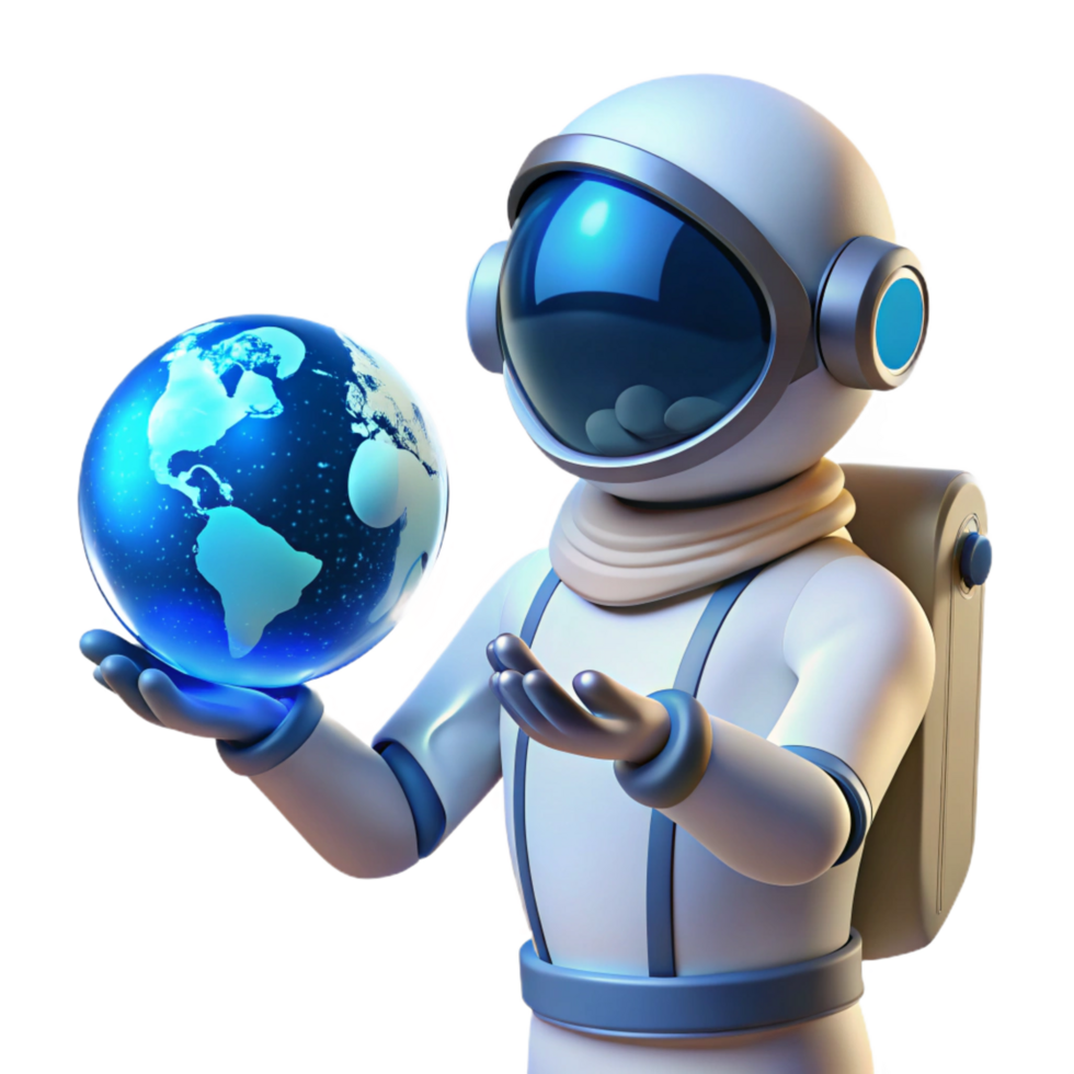 beautiful minimalist A Lone Astronaut Clad in a Sleek White genuine png