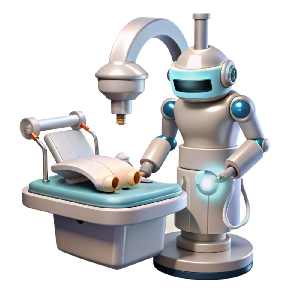 elegant modern A Futuristic Surgical Robot Performing a professional png