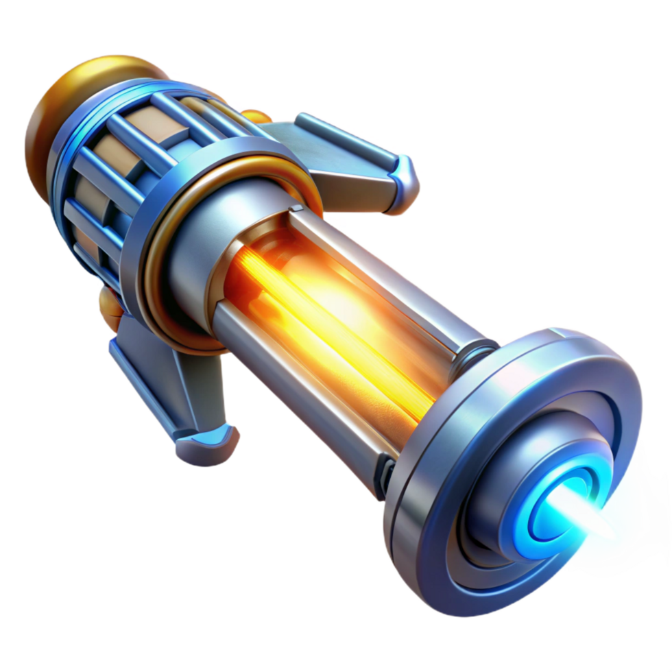vibrant artistic A Futuristic Weapon Emitting a Beam of 4K png