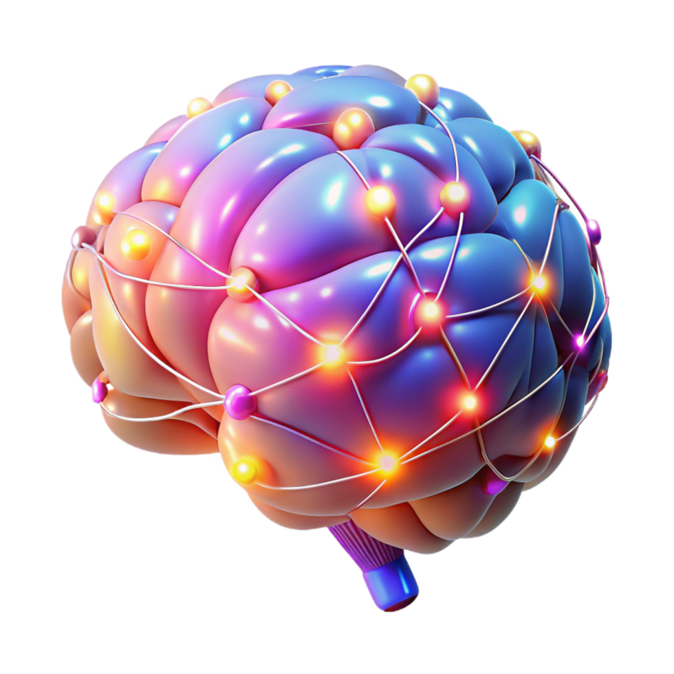 stunning contemporary A Digital Representation of a Human Brain authentic png