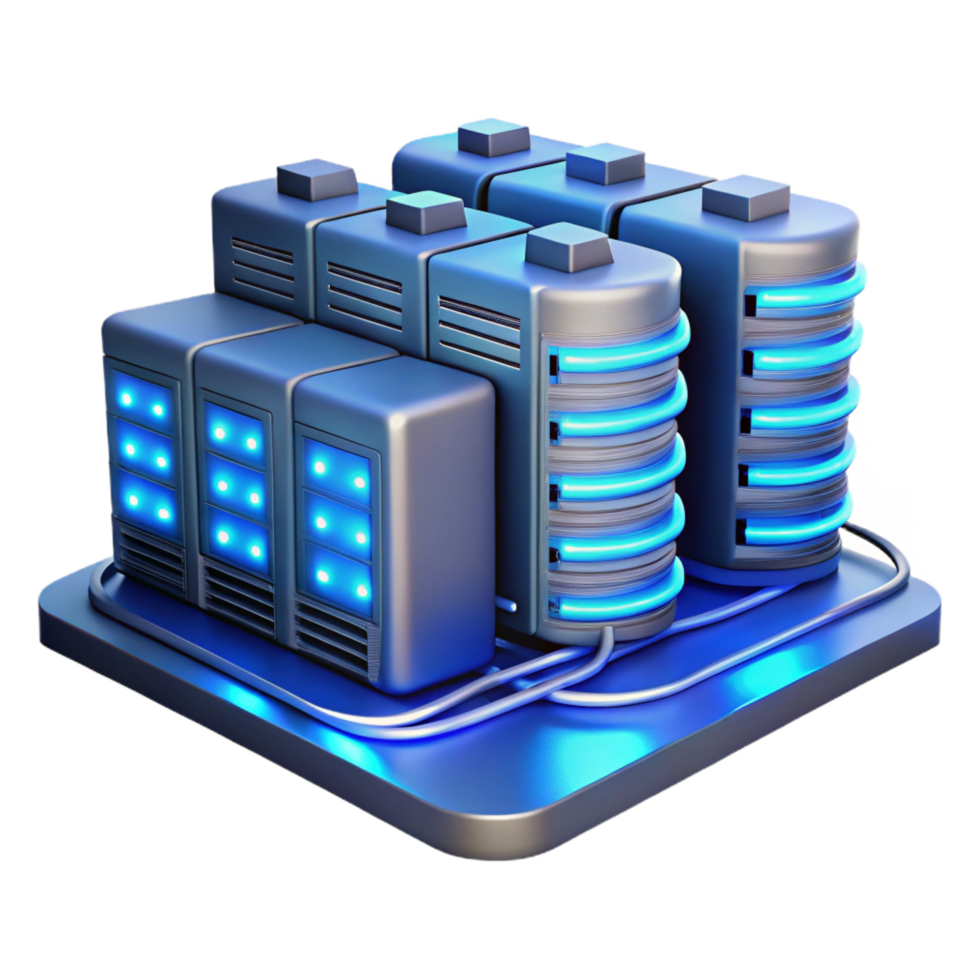 wonderful artistic A Futuristic Data Center with Rows of professional png