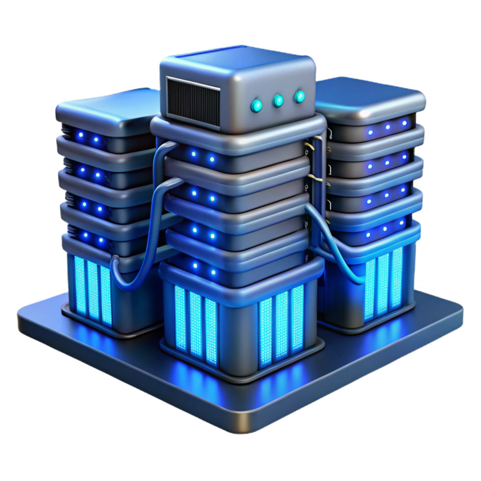 stunning abstract A Futuristic Data Center with Rows of 4K png