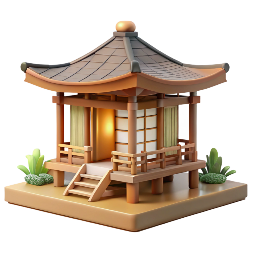 vibrant modern Japanese Tea House Traditional Wooden genuine png