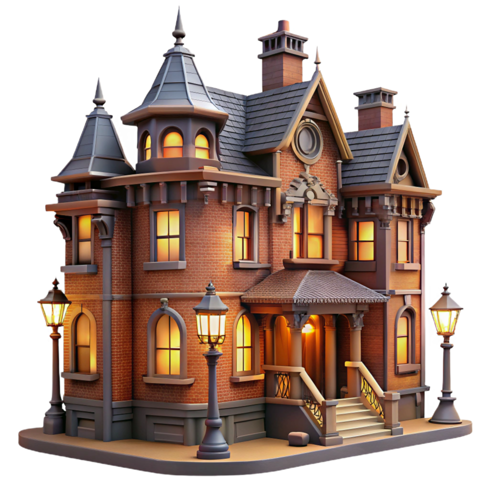 wonderful classic Victorian Townhouse Intricate Brickwork exclusive png