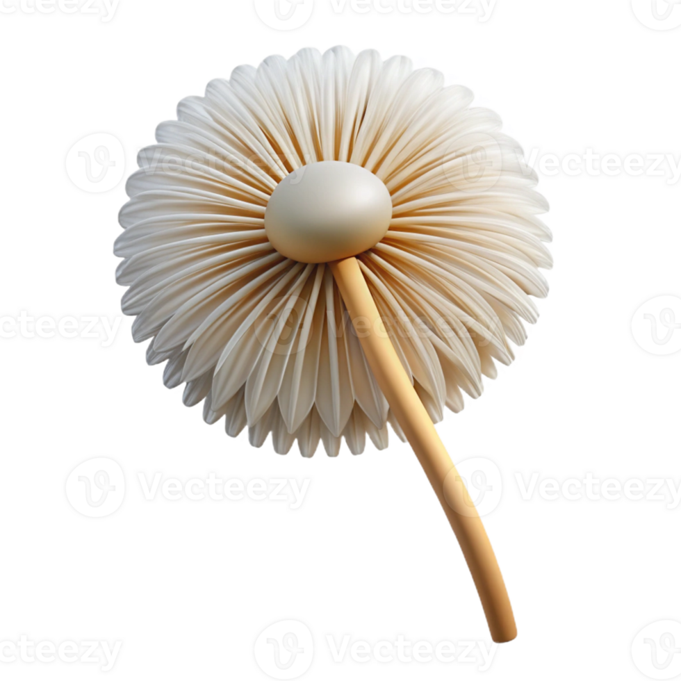 bold enchanting Single dandelion seed head with Transparent Background flawless png