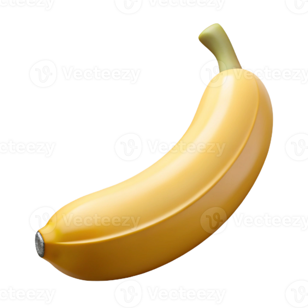 breathtaking sought-after Photorealistic, ultra-detailed render of a single fruit, banana, peeled, isolated cutout with Transparent Background png