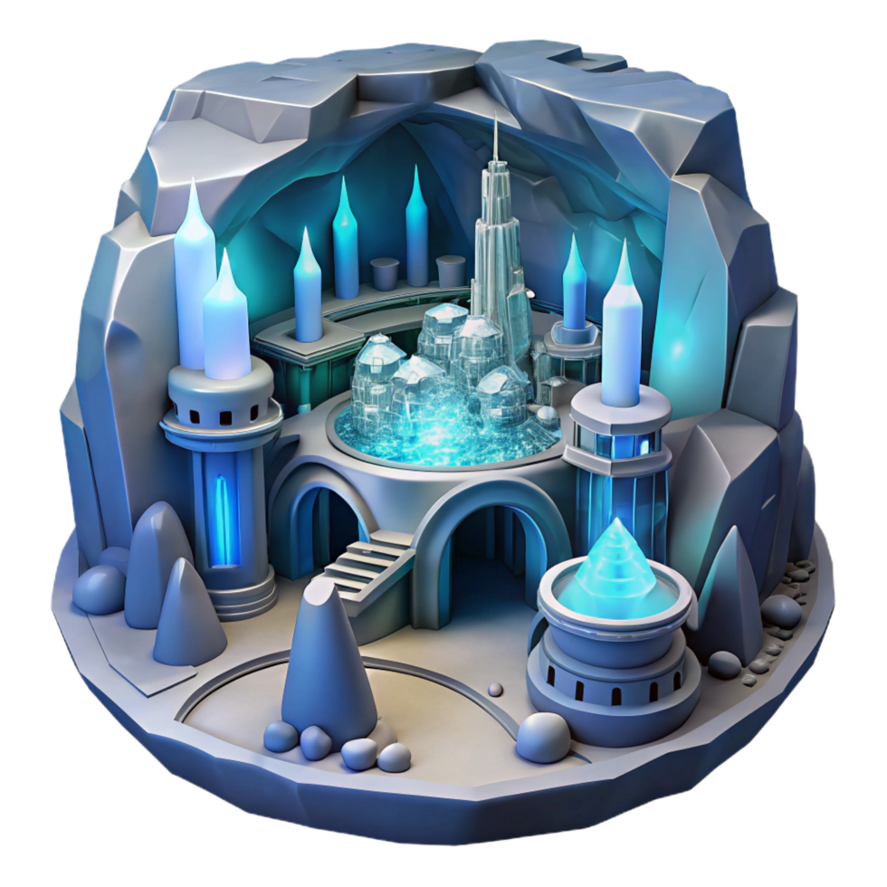 wonderful creative Underground City Cavernous Spaces premium png