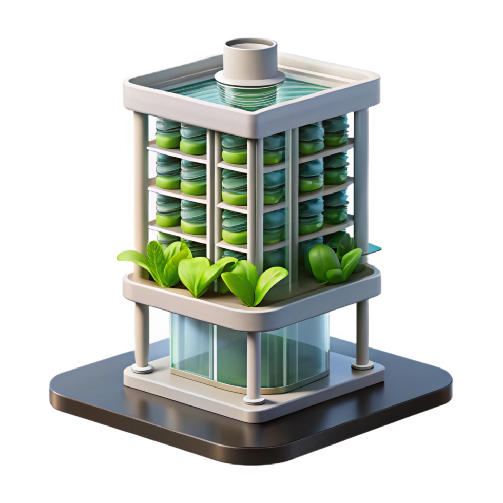 serene creative Vertical Farm Skyscraper Dedicated to 4K png