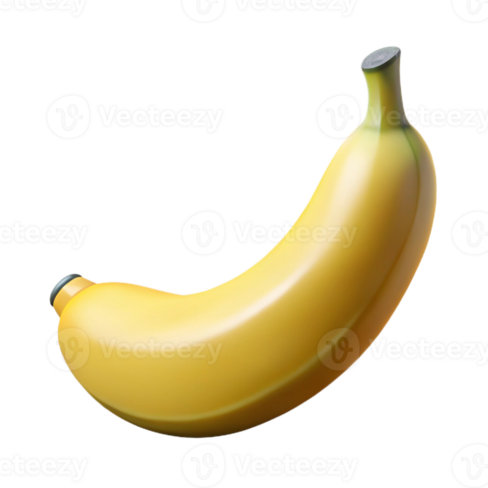 exquisite romantic modern Photorealistic, ultra-detailed render of a single fruit, banana, peeled, isolated cutout with Transparent Background refined png