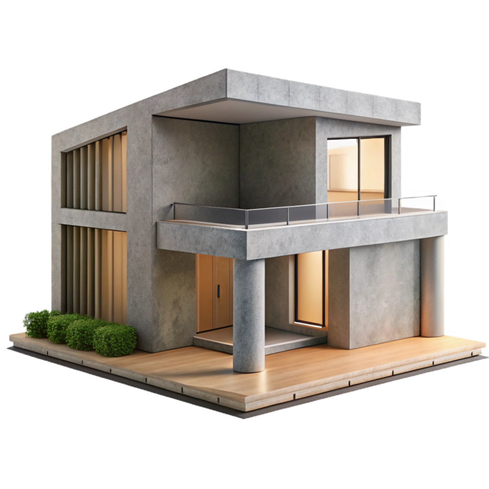 wonderful abstract Minimalist Concrete House Clean Lines genuine png