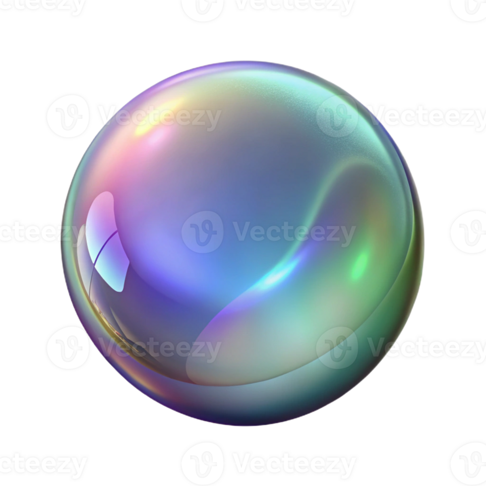 breathtaking reflective organic Ultra-detailed, photorealistic isolated cutout of a single, levitating, soap bubble with iridescent surface with Transparent Background impeccable png