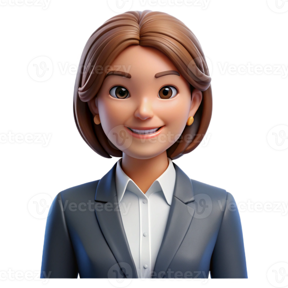 celebrated organic Smiling businesswoman, professional attire, with Transparent Background professional png