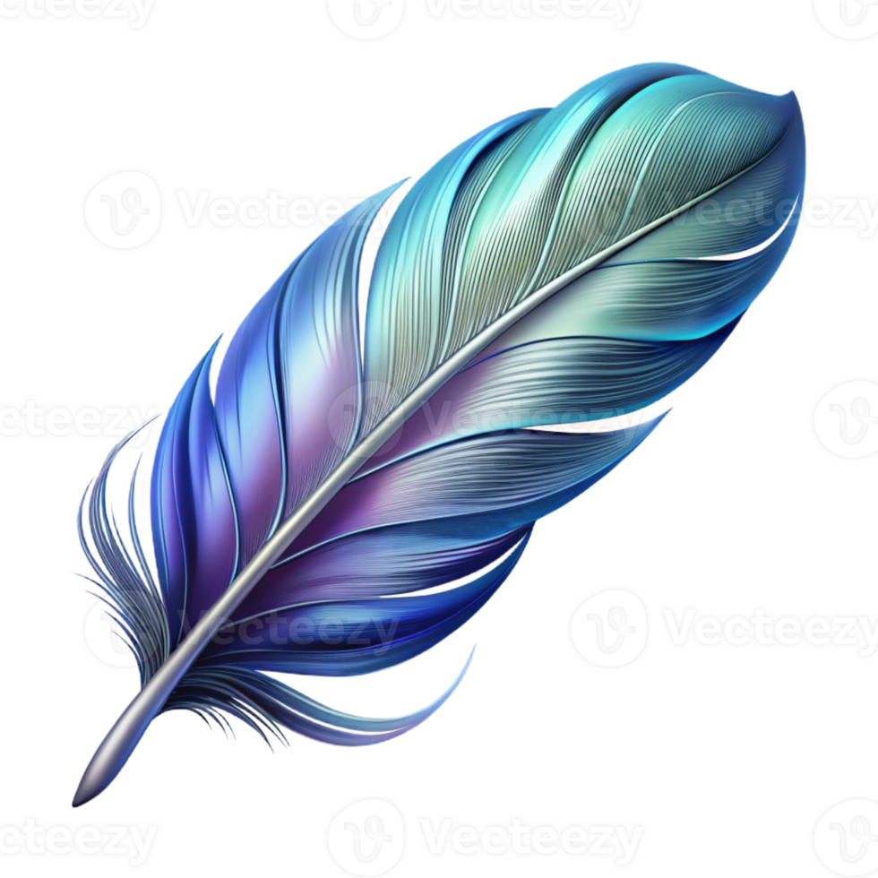 dazzling baroque A floating feather, intricate design, abstract with Transparent Background professional png