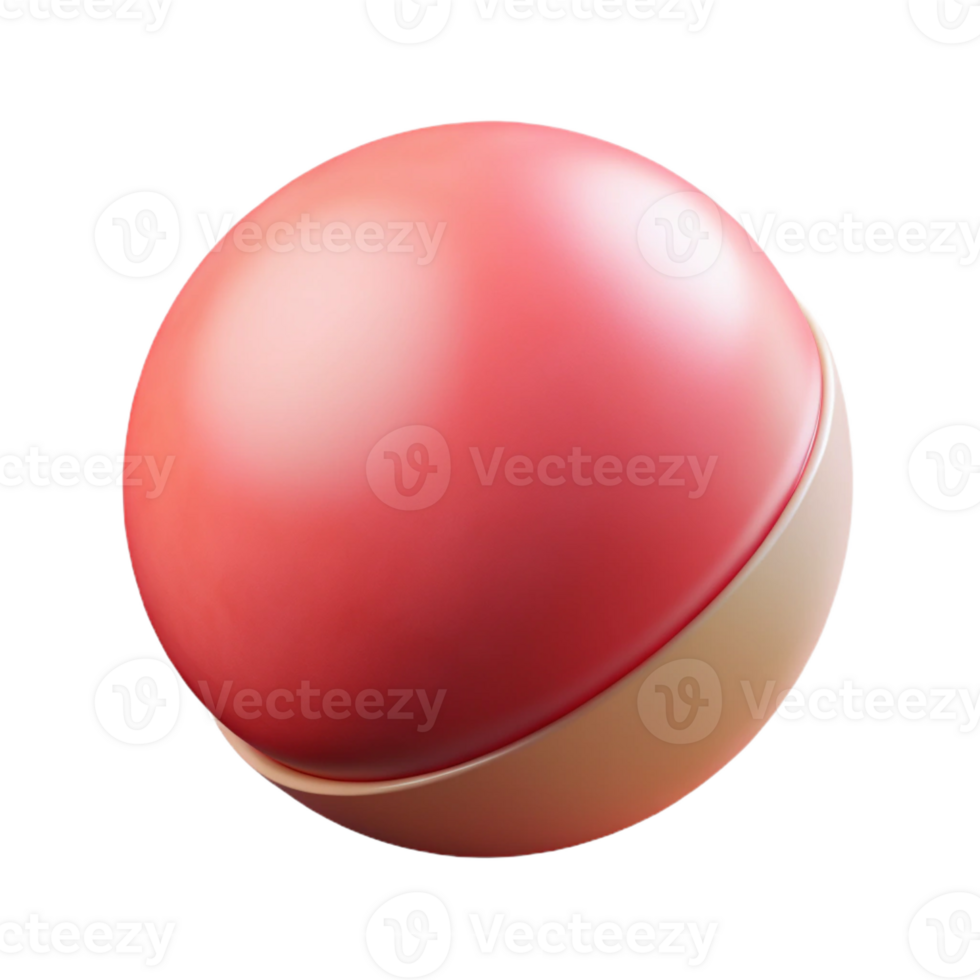 dramatic playful baroque Photorealistic, ultra-detailed, isolated cutout, single ping pong ball with Transparent Background professional png