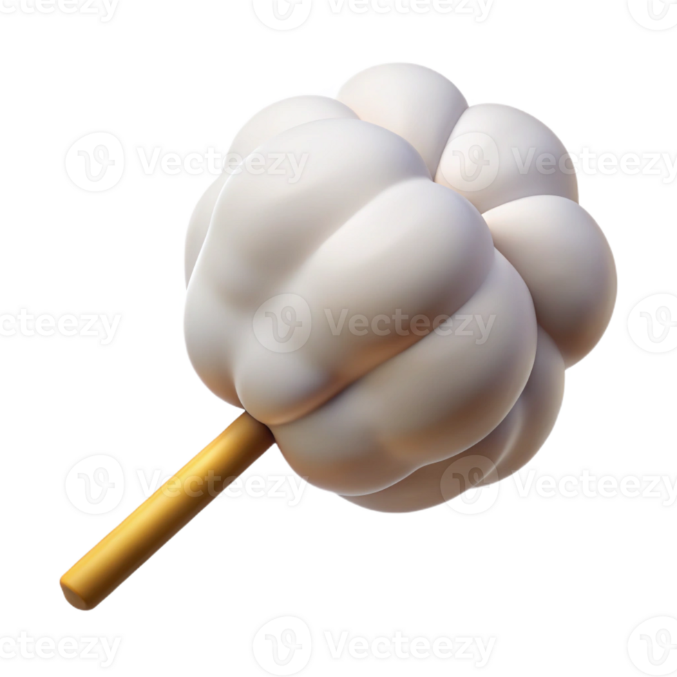 captivating signature Ultra-detailed, concept art style, isolated cutout, single cotton swab with Transparent Background png