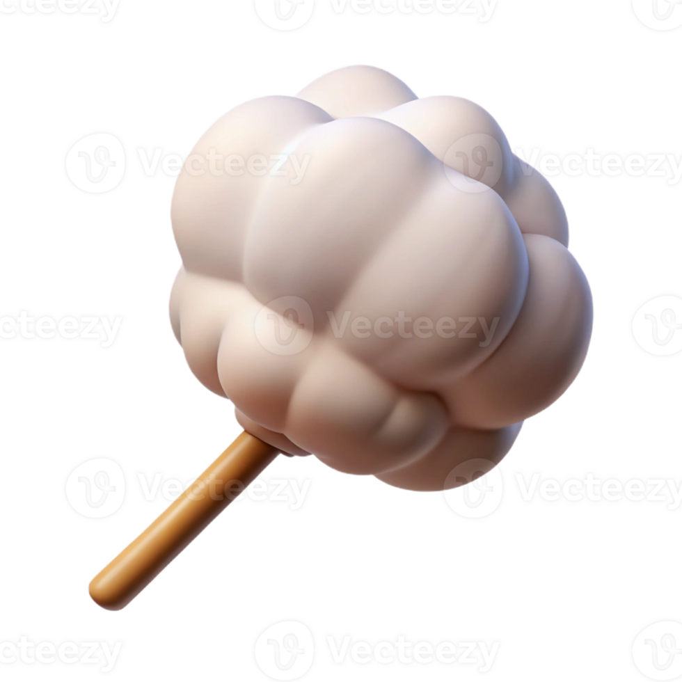 alluring intense contemporary Ultra-detailed, concept art style, isolated cutout, single cotton swab with Transparent Background impeccable png