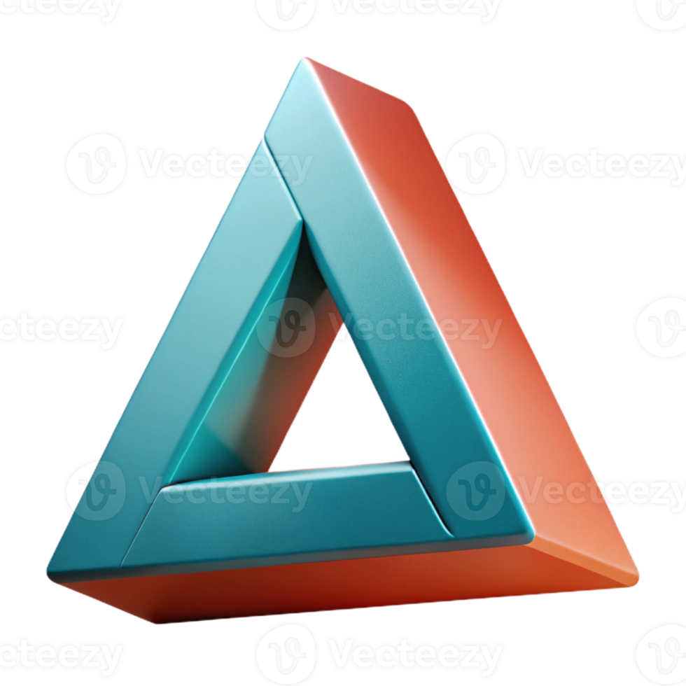 remarkable surreal Geometric triangle forming a letter A. Crisp edges, flat color, clean lines Scalable Design. studio quality png