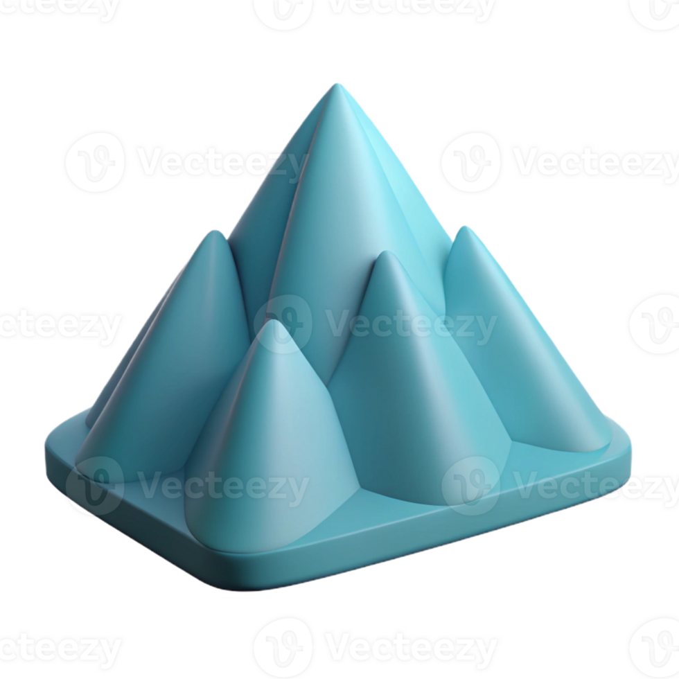 mesmerizing coastal Abstract shape resembling a mountain. Crisp edges, flat color, scalable Design. expertly shot png