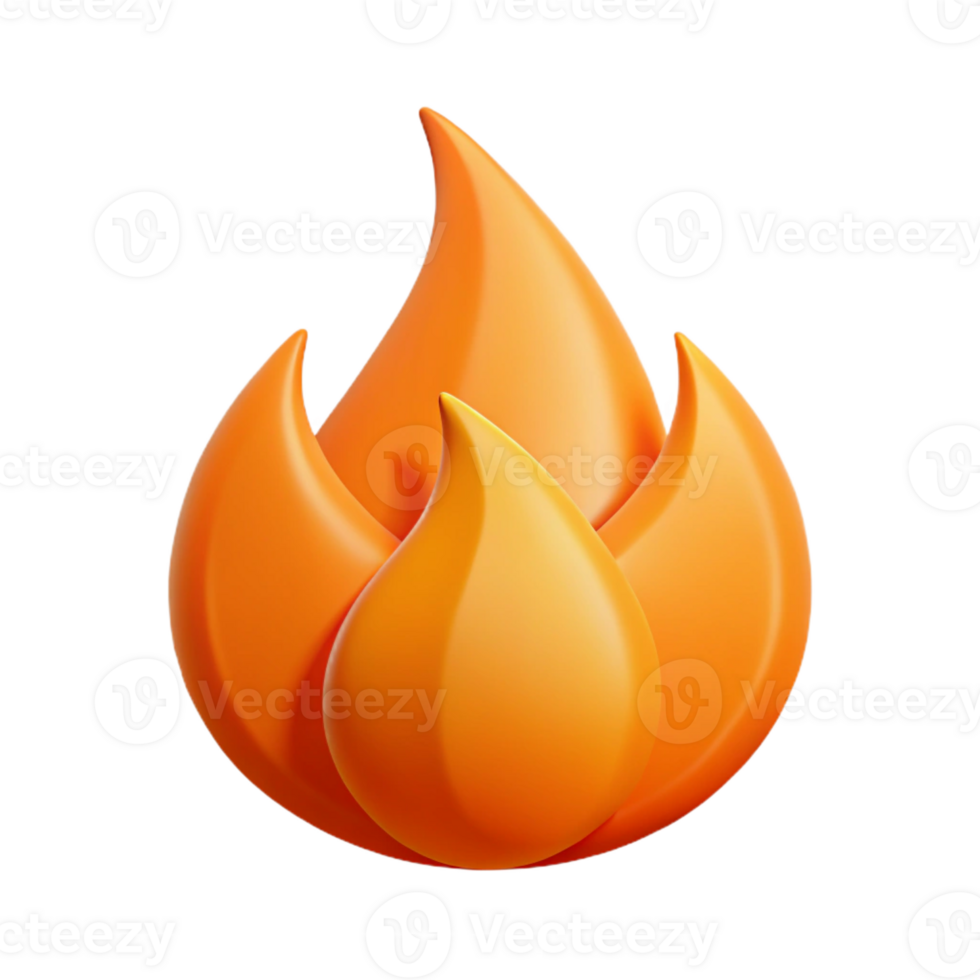 beautiful gothic Stylized flame with clean lines and flat orange color. Crisp edges, scalable Design. premium png
