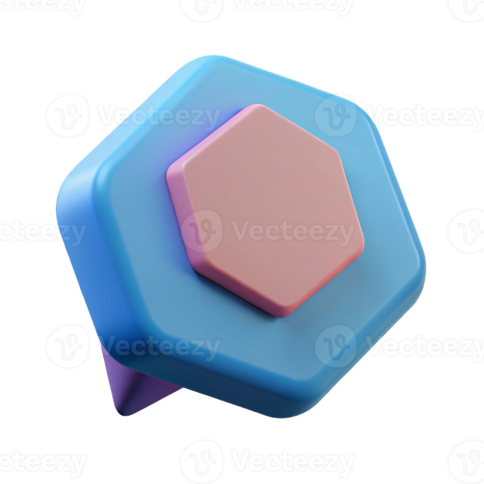 pristine classic Abstract geometric shape resembling a speech bubble. Flat color, clean lines, scalable Design. original png