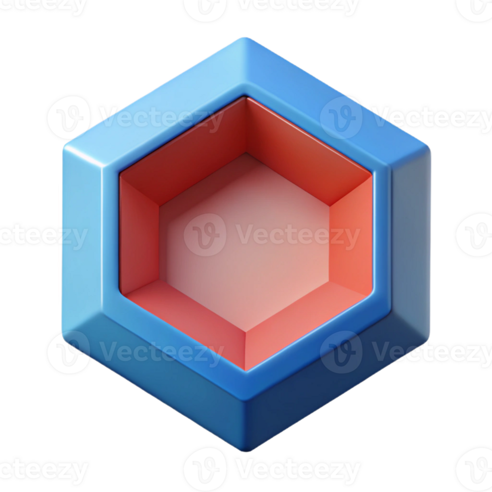 enchanting unparalleled Geometric hexagon shape with a single-weight stroke. Flat color, scalable Design. png