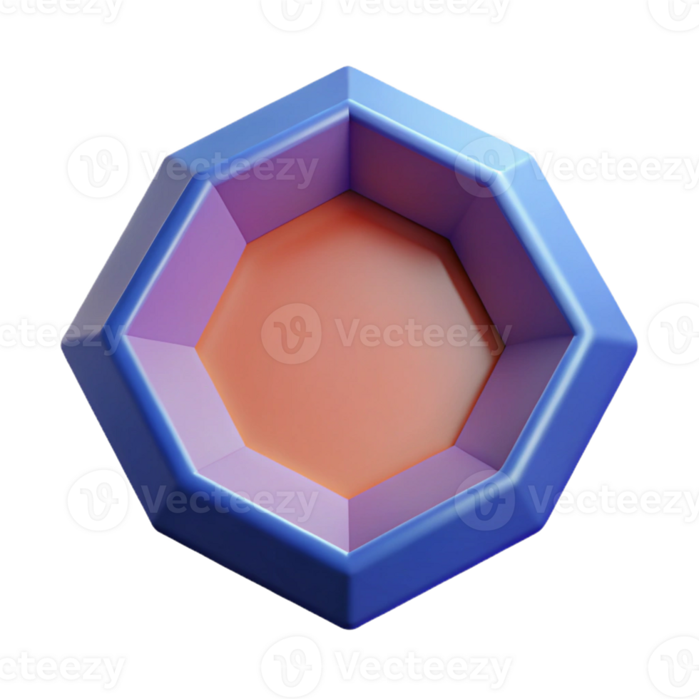 rare futuristic Geometric hexagon shape with a single-weight stroke. Flat color, scalable Design. genuine png