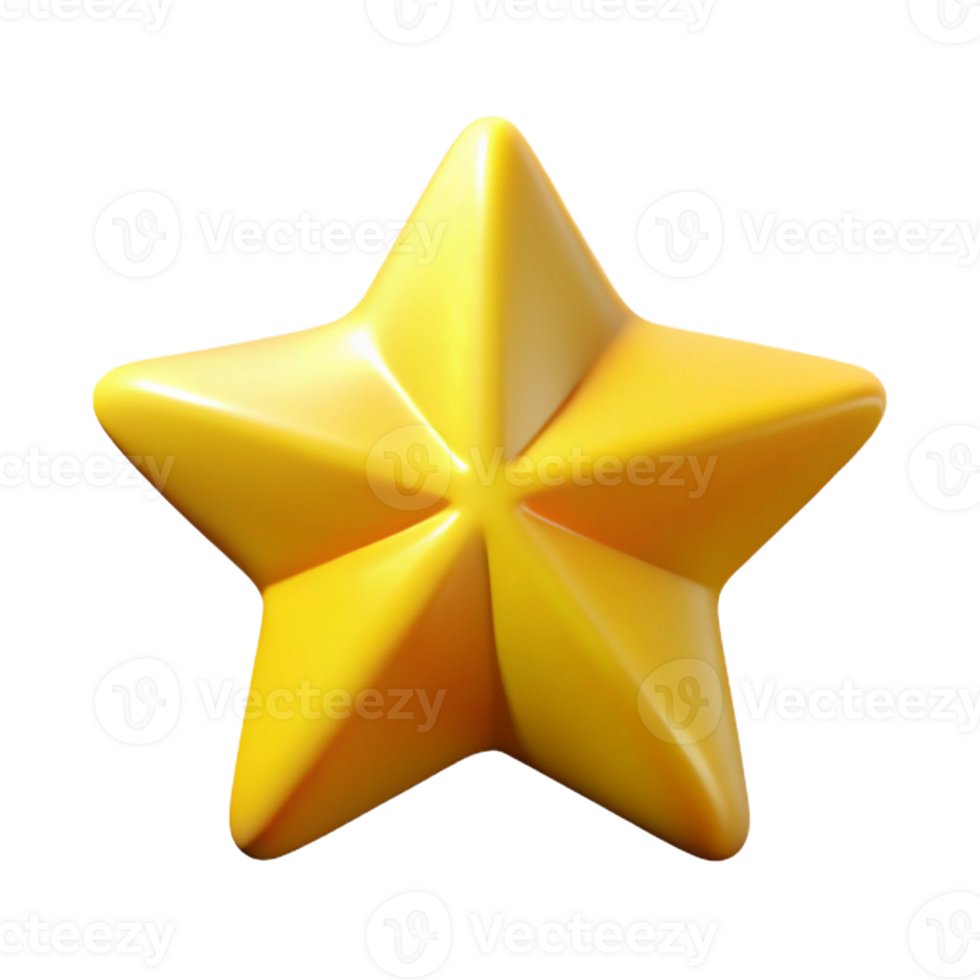 tranquil alluring Stylized star with clean lines and flat yellow color. Crisp edges, scalable Design. flawless png