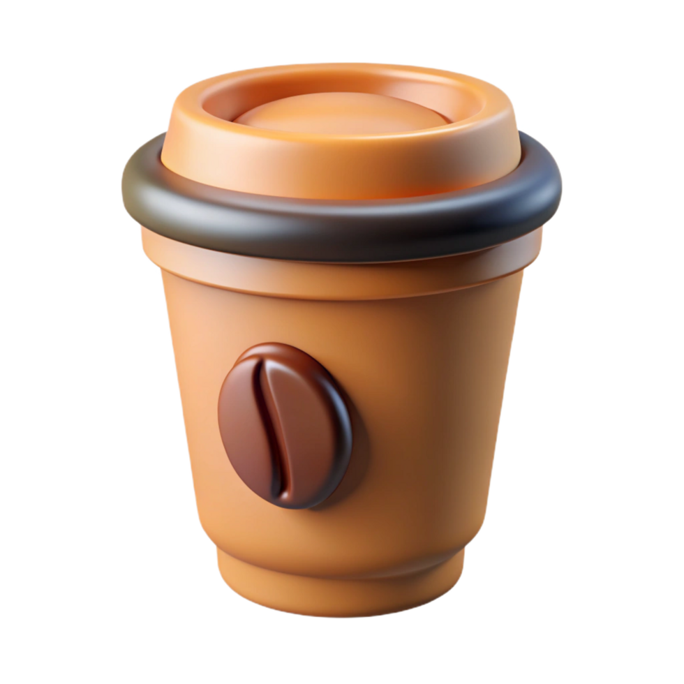 magnificent bold futuristic Minimal logo of a stylized coffee cup. Single-weight stroke, flat color, clean lines Scalable Design. sharp png