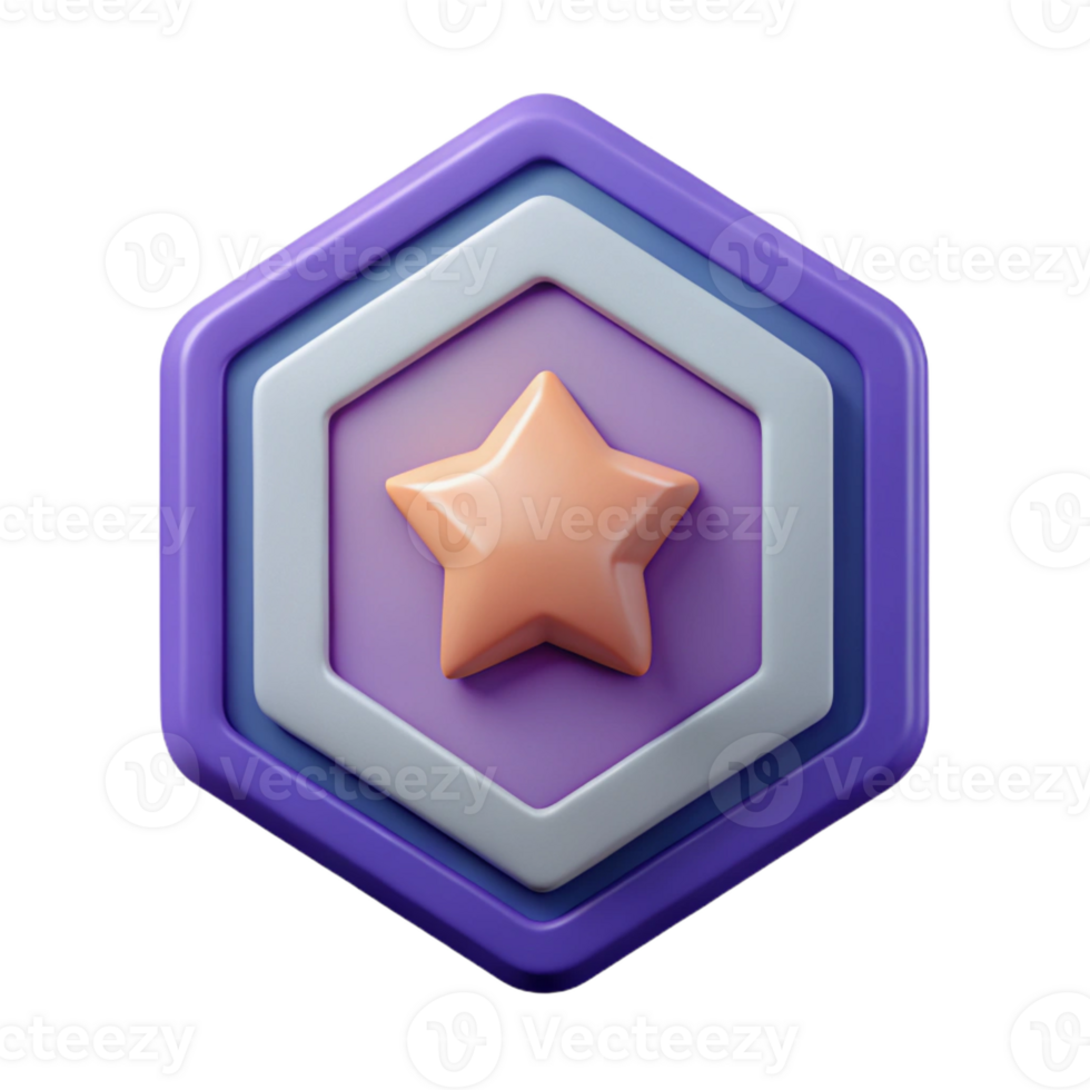timeless vintage Pentagon badge, symmetrical, flat color, scalable Design. studio quality png