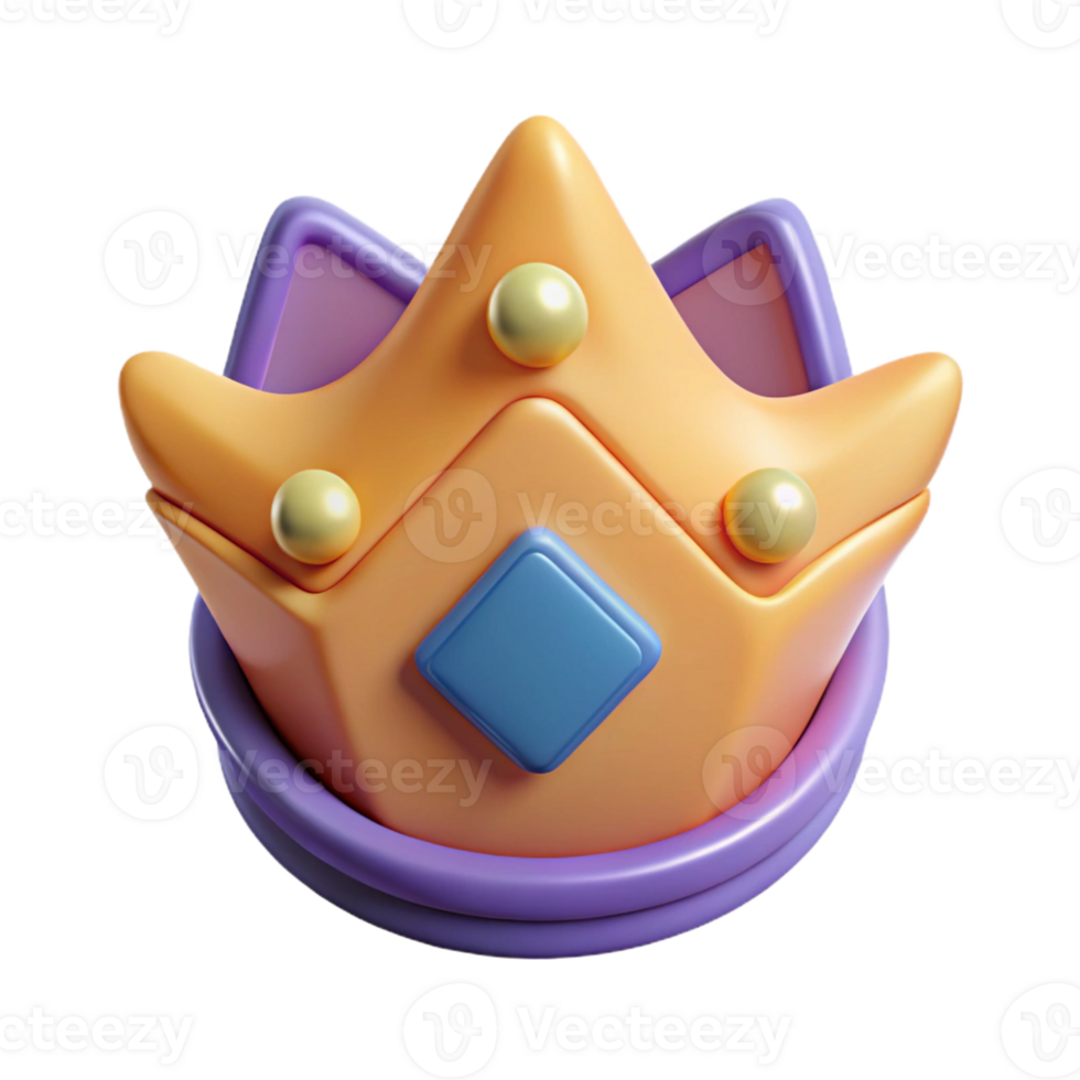 sought-after abstract Crown badge with jewels, clean lines, minimal, flat color Scalable Design. luxury png