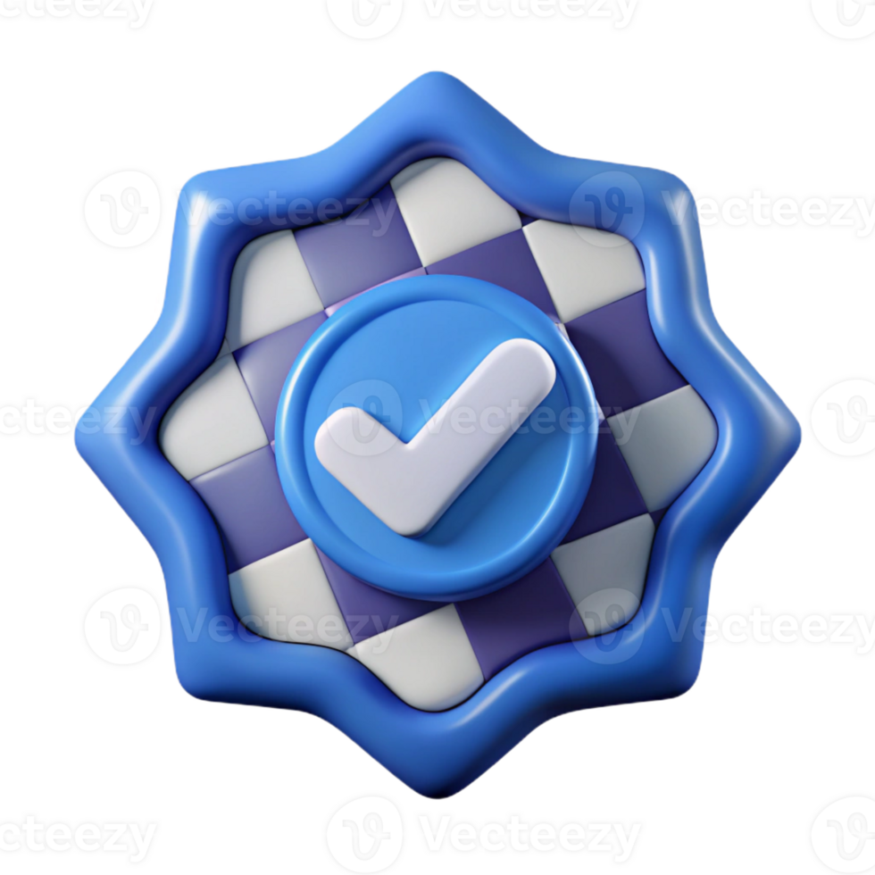 exquisite dreamy contemporary Checkered badge, flat color, single-weight stroke, scalable Design. perfect clarity png