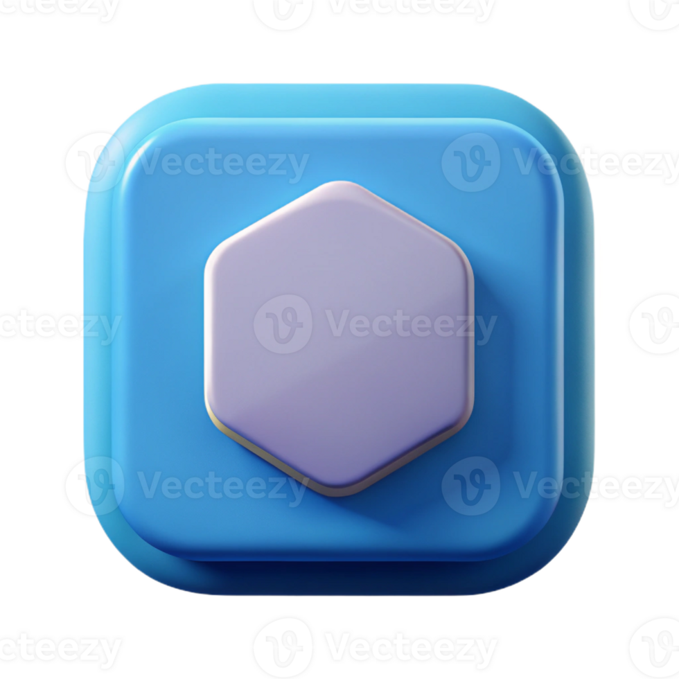 enchanting futuristic Rounded square badge, flat color, scalable, clean lines Scalable Design. genuine png