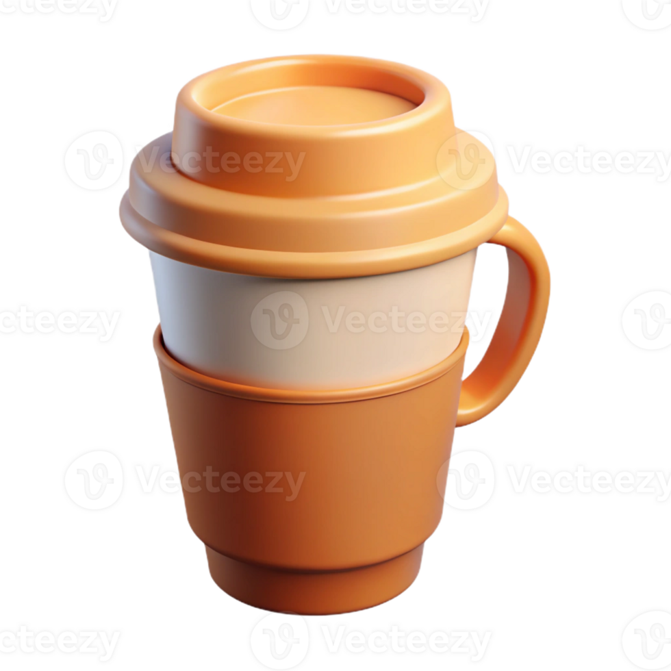 alluring modern Clean lines outline of a coffee cup. Minimal, flat color Scalable Design. flawless png