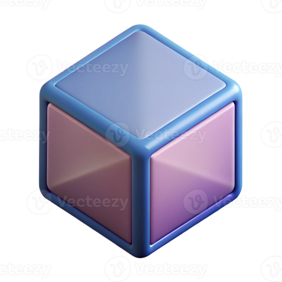 notable vintage Scalable, geometric outline of a cube. Flat color, clean lines Scalable Design. authentic png