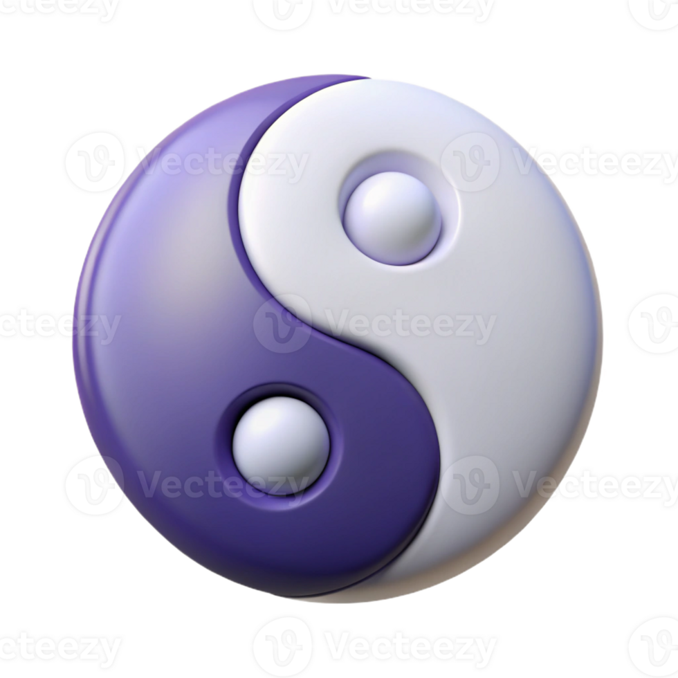 radiant romantic artistic Symmetrical, scalable outline of a Yin Yang symbol. Flat color Scalable Design. museum quality png