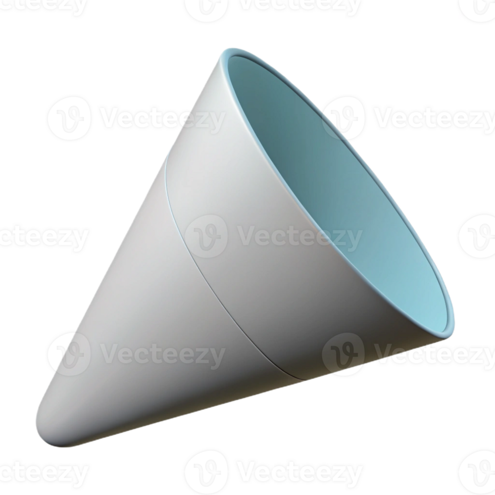 vibrant mid-century Scalable, geometric outline of a cone. Clean lines, single-weight stroke Scalable Design. luxury png