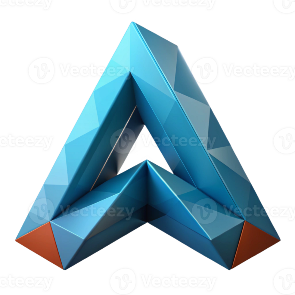 serene contemporary Geometric A with overlapping triangles. Crisp edges, minimal design Scalable Design. fine detail png