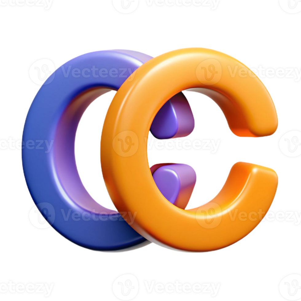 coveted surreal Interlocking O and C. Clean lines, flat color Scalable Design. perfect clarity png