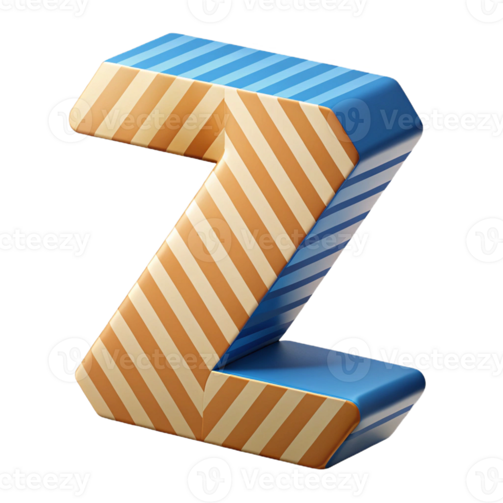 impressive rare Geometric Z with a striped pattern. Crisp edges, flat color Scalable Design. png