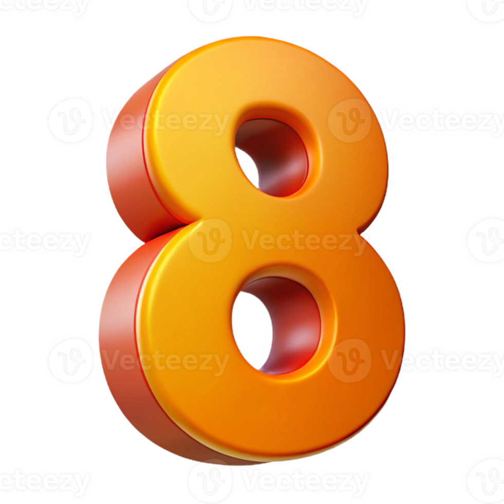 exquisite memorable Bold, flat color number . Crisp edges, scalable design Scalable Design. png