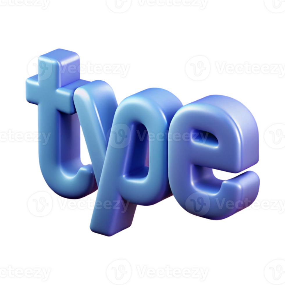 majestic reflective organic Clean lines outlining the word TYPE. Scalable, minimal design Scalable Design. precision png