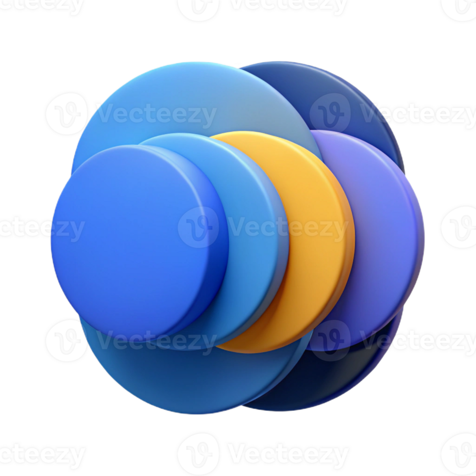 timeless avant-garde Clean lines, overlapping circles, flat color, scalable design Scalable Design. perfect clarity png