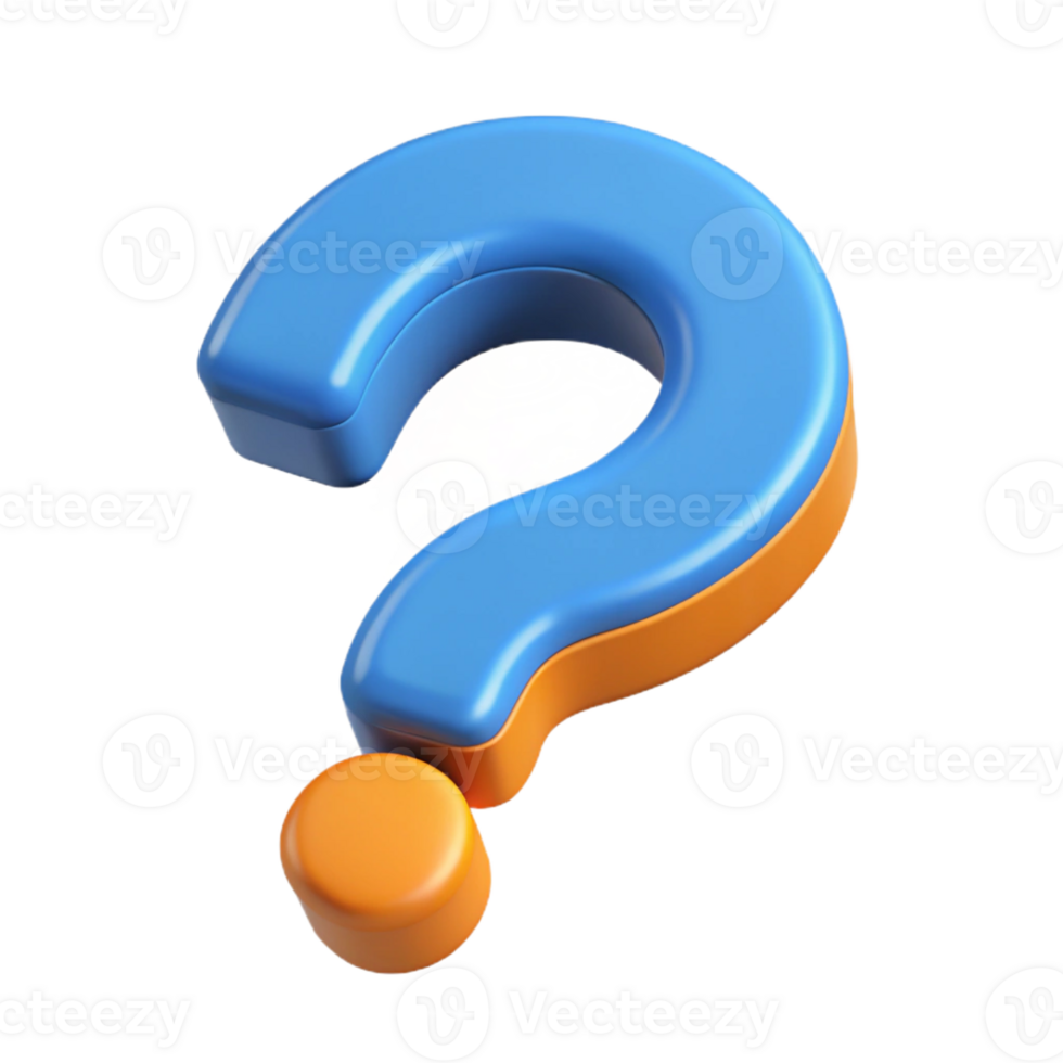 magnificent dramatic artistic Flat color, scalable question mark with clean lines. Sharp edges Scalable Design. crisp png