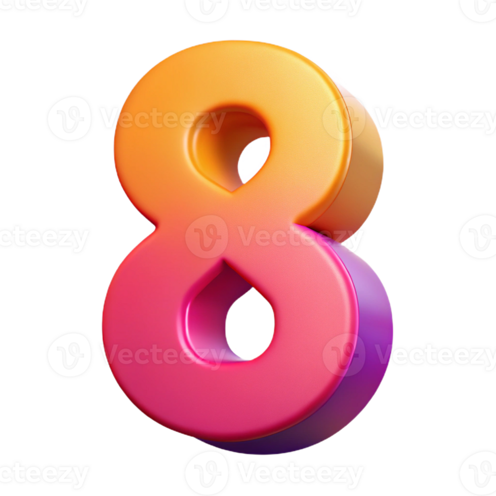 standout avant-garde Minimal, scalable number with clean lines and sharp edges. Flat color Scalable Design. crisp png