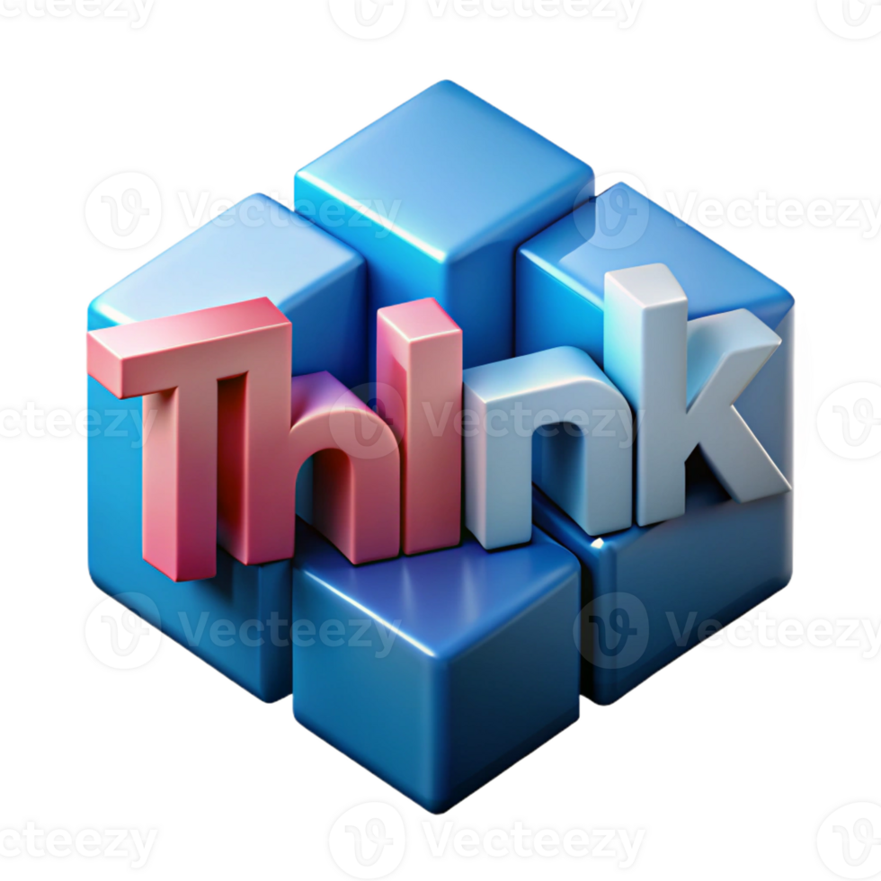 magnificent elegant Clean lines, geometric THINK with flat color. Scalable design Scalable Design. professional png